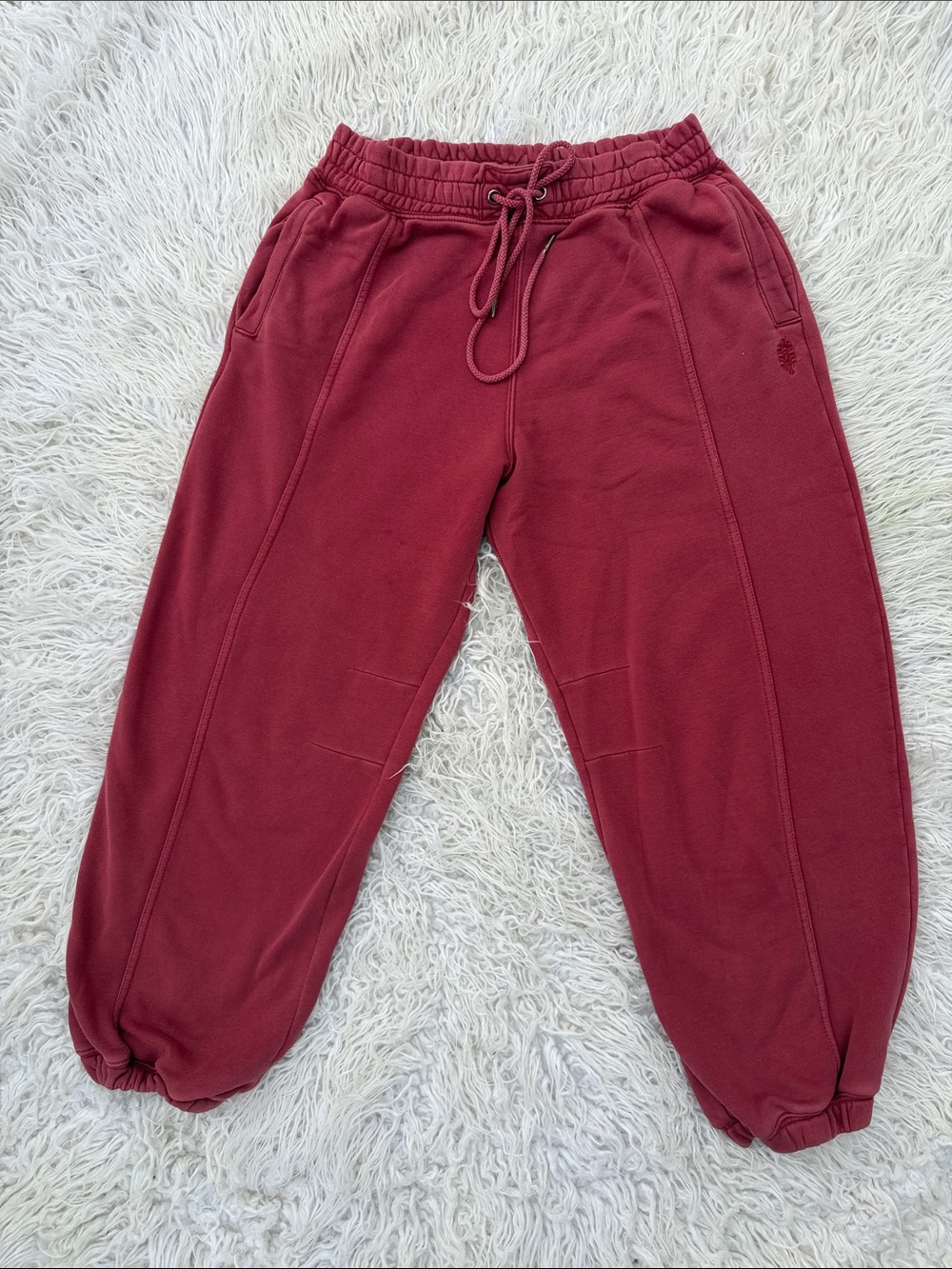 Free People Rosewood Pink Drawstring Jogger Pants